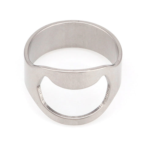 1pc Silver Color Ring Bottle Opener Stainless Steel Finger Ring Bottle Opener Beer Bar Tool abridor de garrafa cerveja