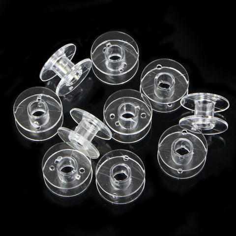 Lots 10 Clear Plastic Bobbins For Brother Janome Singer Sewing Machine
