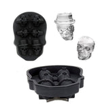 3D Skull Flexible Silicone Ice Cube Mold Tray