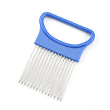 Easy Cut Onion Holder Fork Stainless Steel +Plastic Vegetable Slicer Tomato Cutter Metal Meat Needle Kitchen Accessories