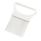 Easy Cut Onion Holder Fork Stainless Steel +Plastic Vegetable Slicer Tomato Cutter Metal Meat Needle Kitchen Accessories
